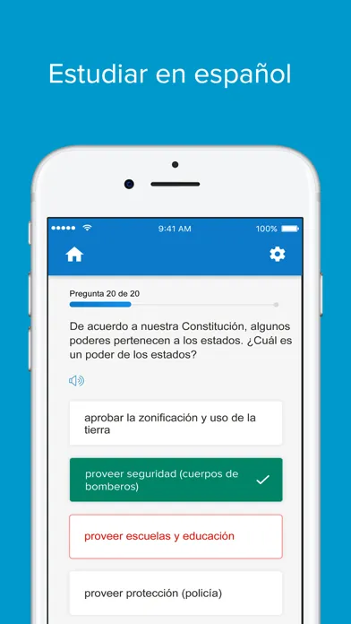 Captures d'écran de USCIS: Civics Test Study Tools