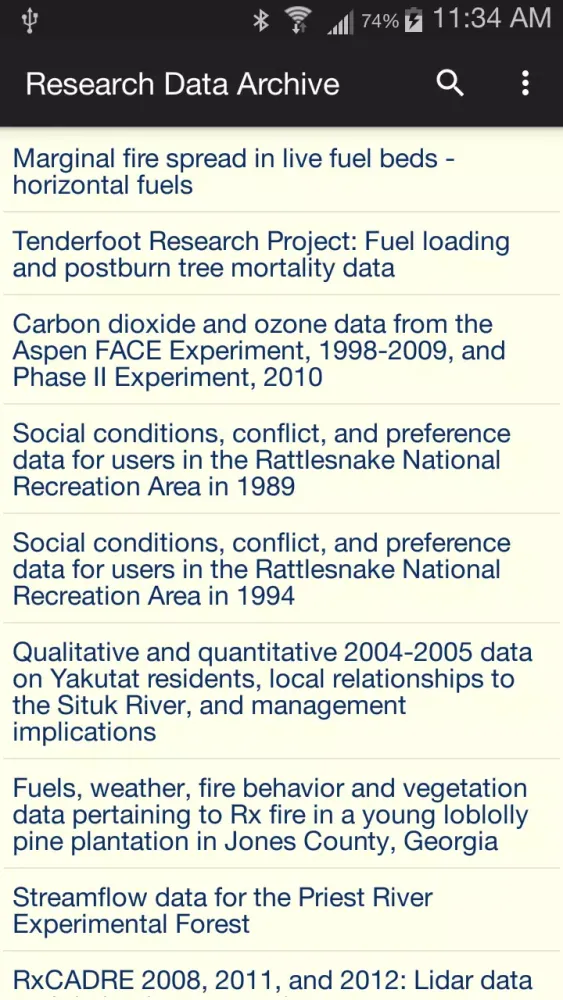 تصاویر Research Data Archive (USFS)