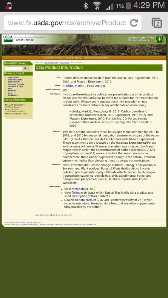 تصاویر Research Data Archive (USFS)