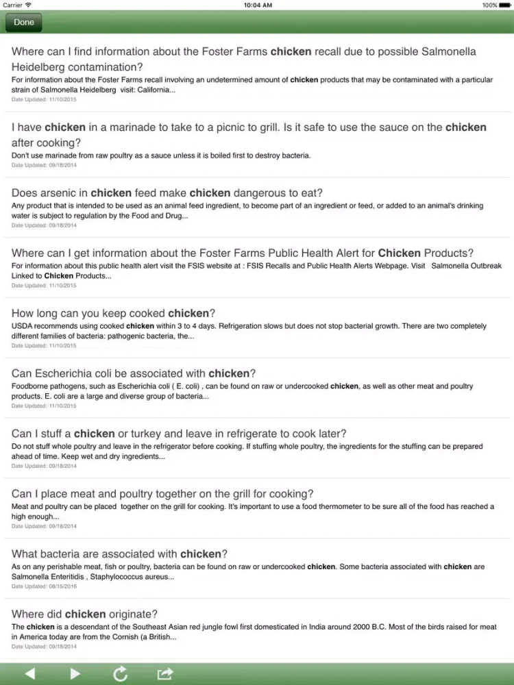 Ask Karen from USDA iPad  Screenshots