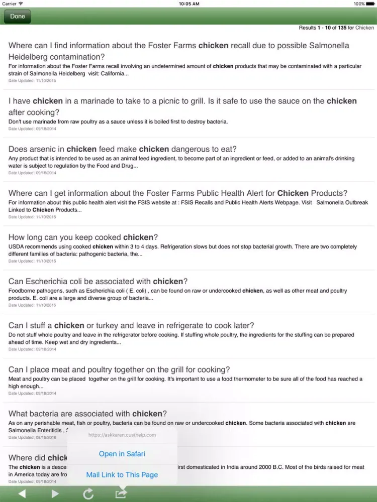 Ask Karen from USDA iPad  Screenshots