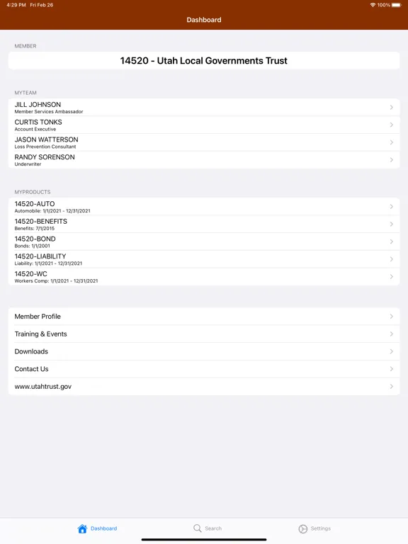 myTRUST Mobile iPad  سکرین شاٹس
