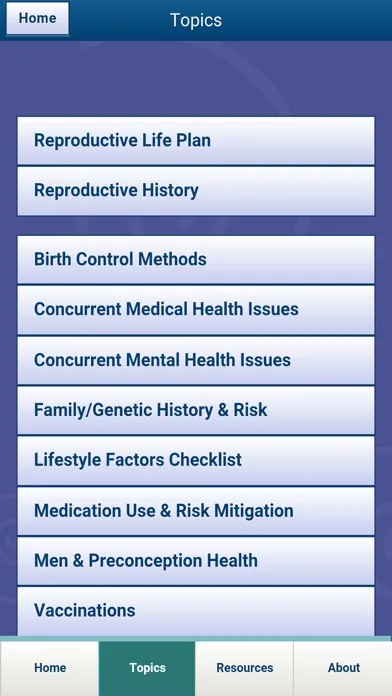 Скриншоты Preconception Care App