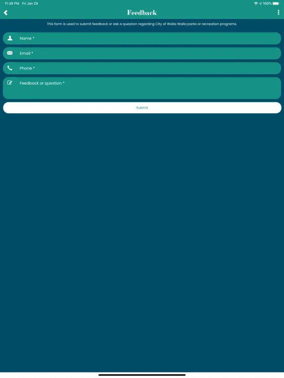 Walla Walla Parks and Rec iPad  スクリーンショット