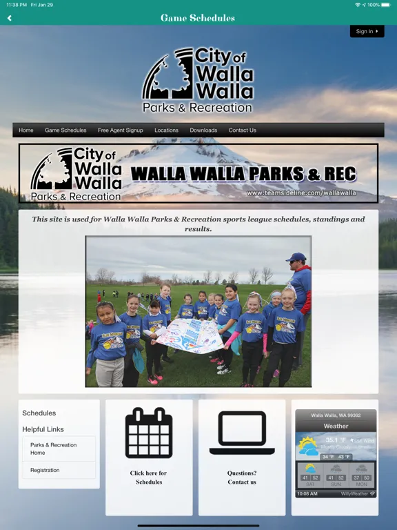 Walla Walla Parks and Rec iPad  スクリーンショット