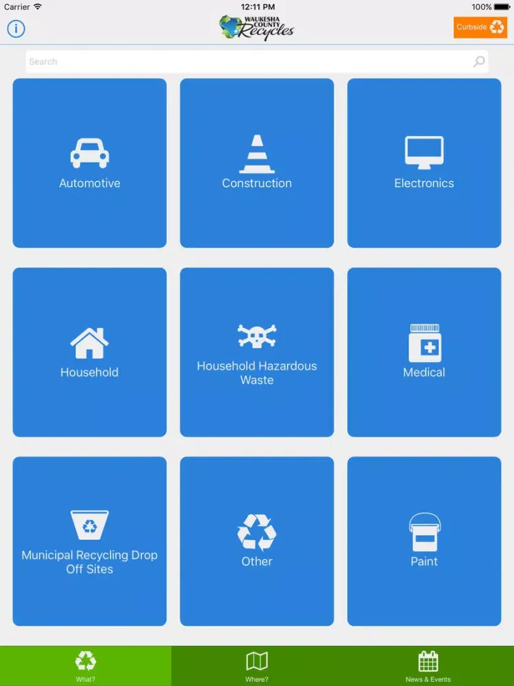 Waukesha County Recycles iPad  Screenshots