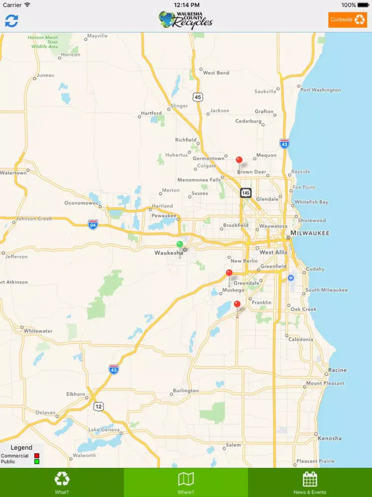 Waukesha County Recycles iPad  Screenshots
