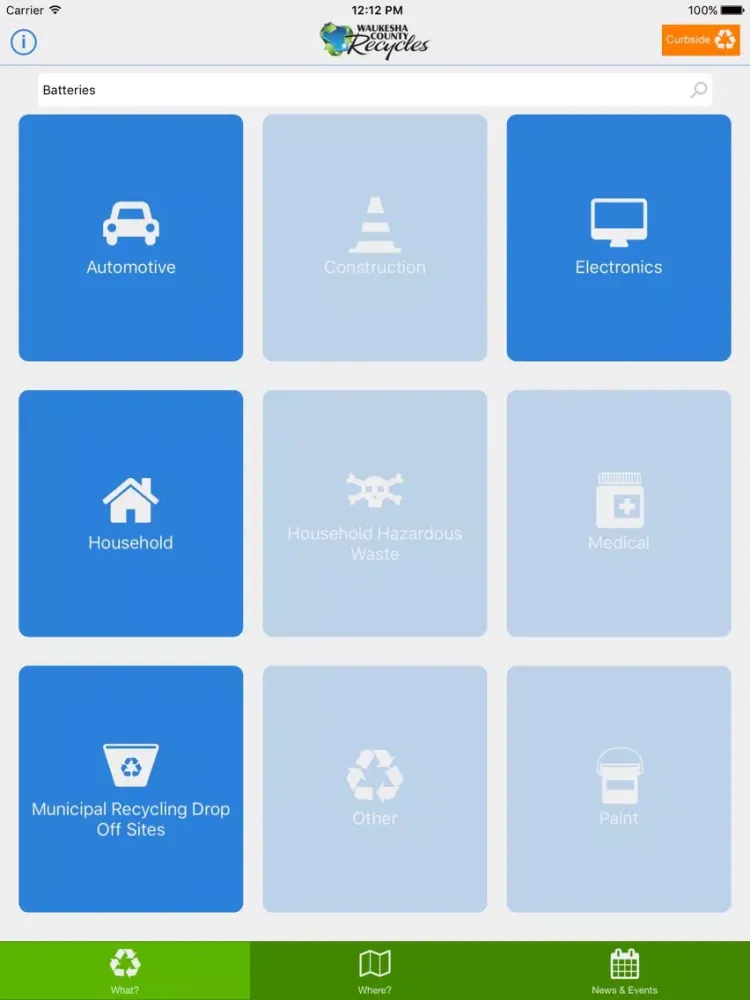 Waukesha County Recycles iPad  Screenshots