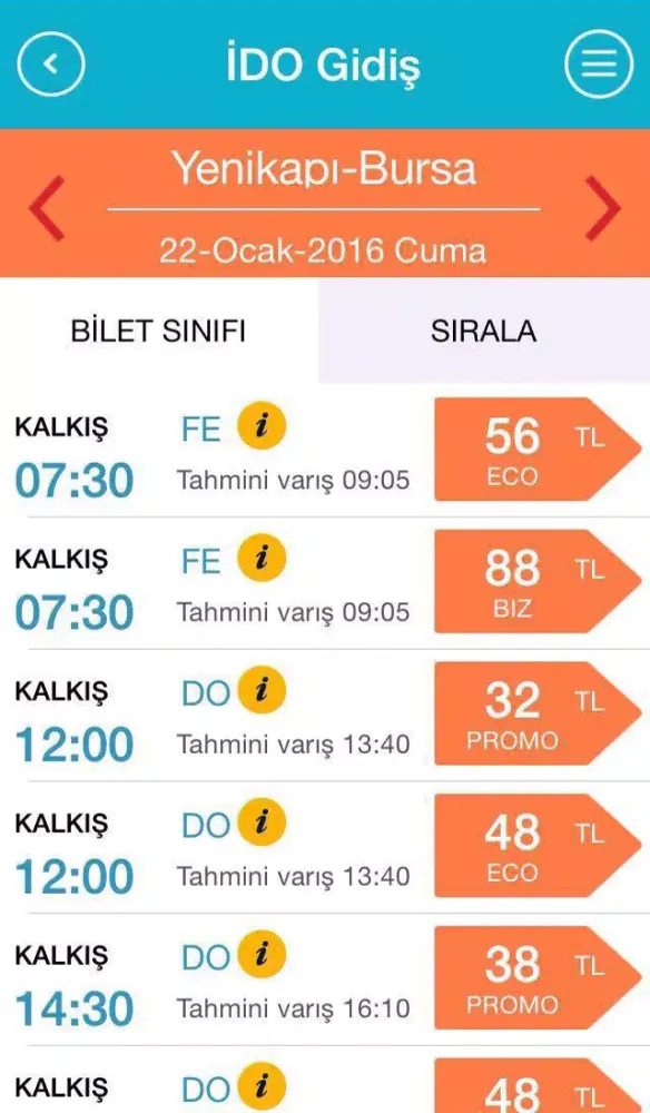 ภาพหน้าจอของ govego - Otobüs ve İdo Bileti