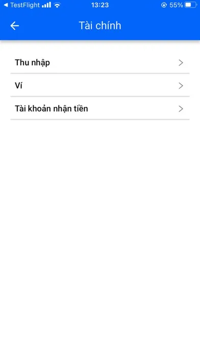 Tangkapan layar GoXanh Tài Xế