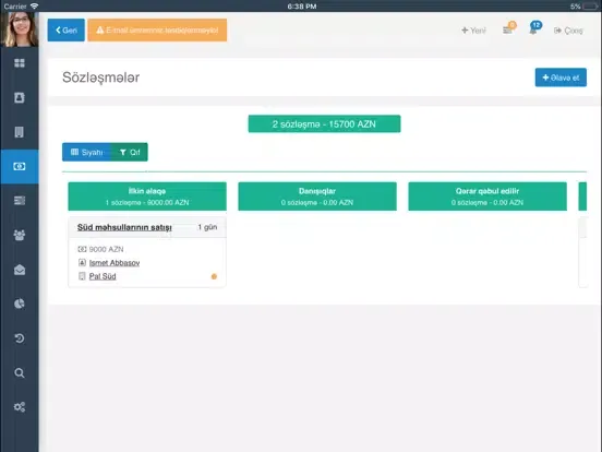 Ảnh chụp màn hình của GoyGolBMS iPad 