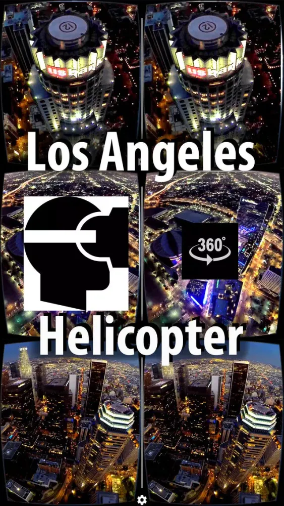 VR Virtual Reality Helicopter Flight Los Angeles by Night 스크린샷