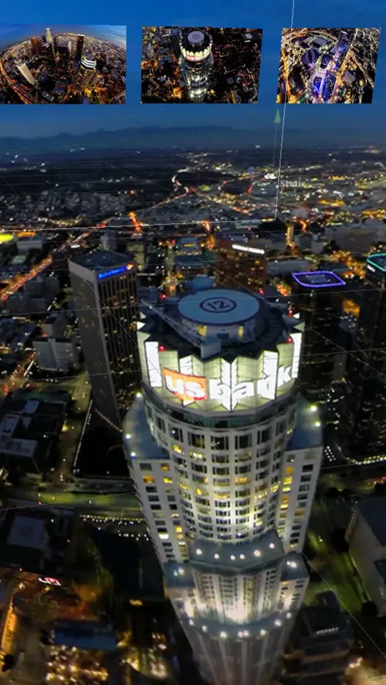 VR Virtual Reality Helicopter Flight Los Angeles by Night 스크린샷