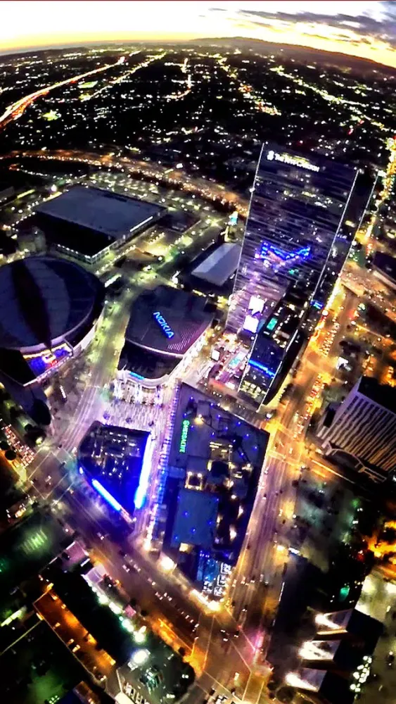 VR Virtual Reality Helicopter Flight Los Angeles by Night 스크린샷