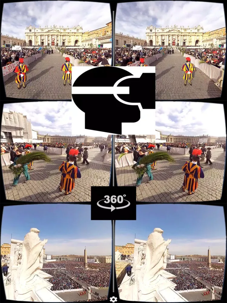 VR Virtual Reality press360 First Palm Sunday with Pope Francis iPad  Screenshots