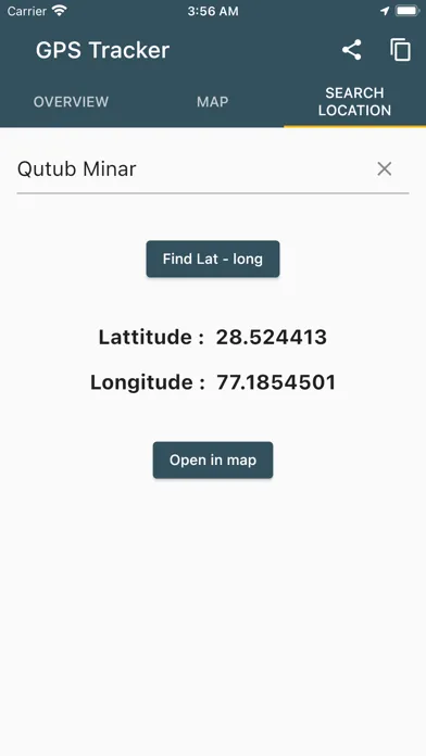 Zrzuty ekranu GPS Tracker - GPS Coordinates