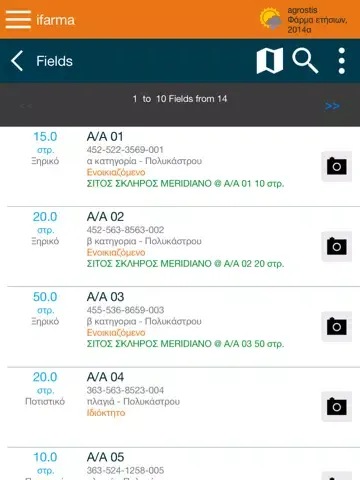 Tangkapan skrin ifarma Integrated Farm Management iPad 
