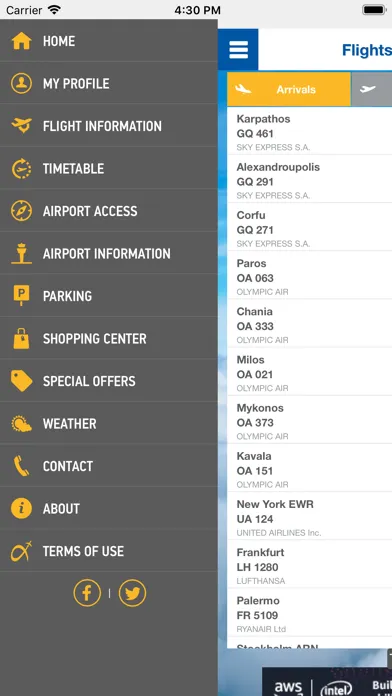 Capturas de pantalla de ATH Airport