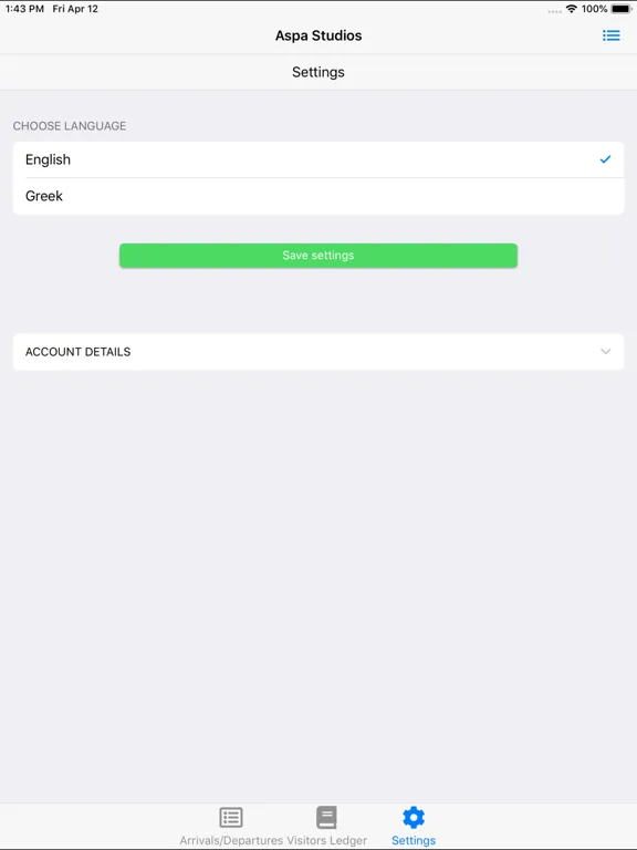 Tangkapan layar Dailylodge PMS Assistant iPad 