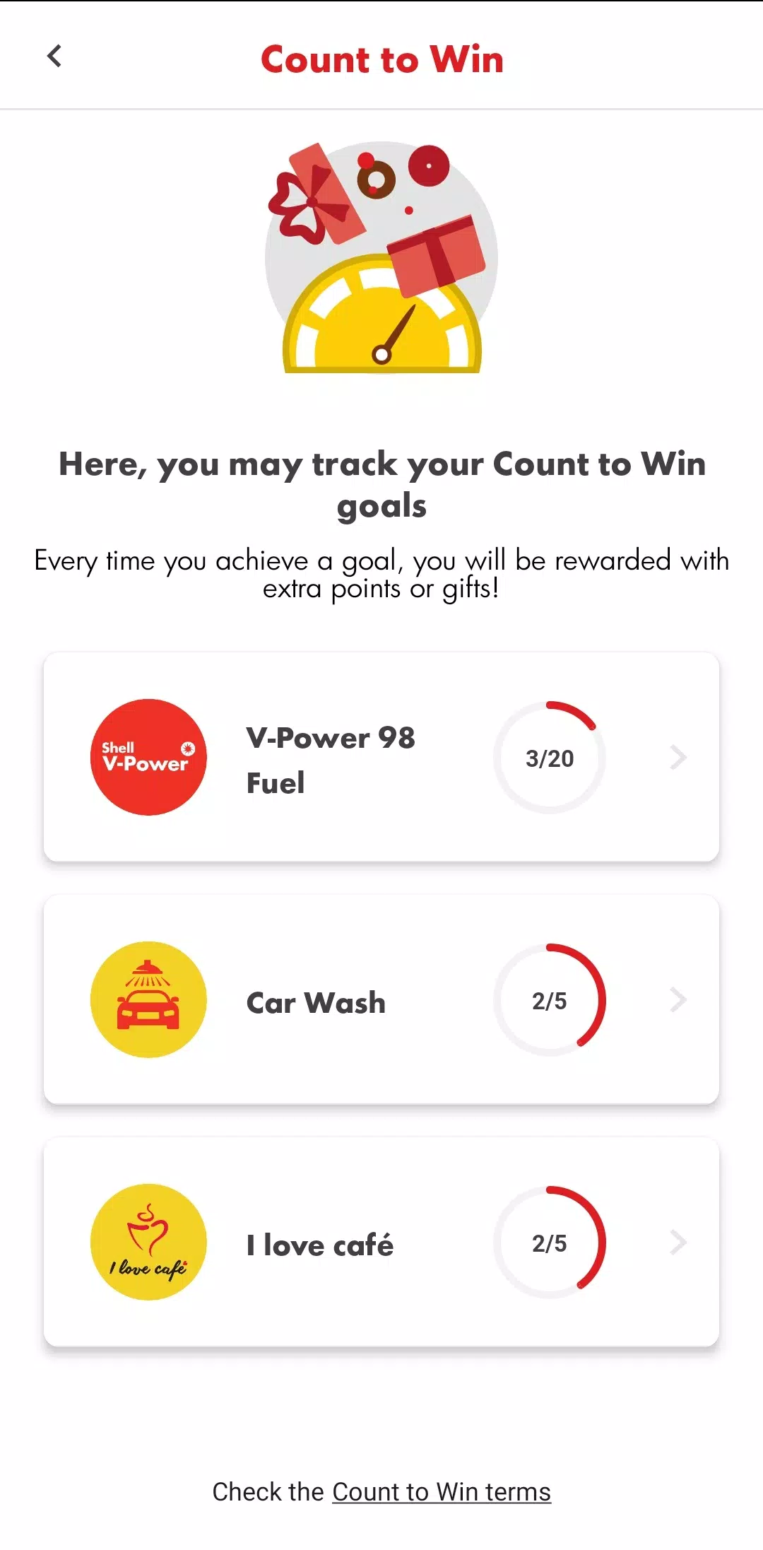 Ảnh chụp màn hình của Shell GO+ app