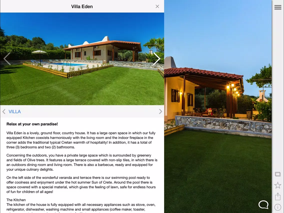 Tangkapan skrin Eden Villa iPad 