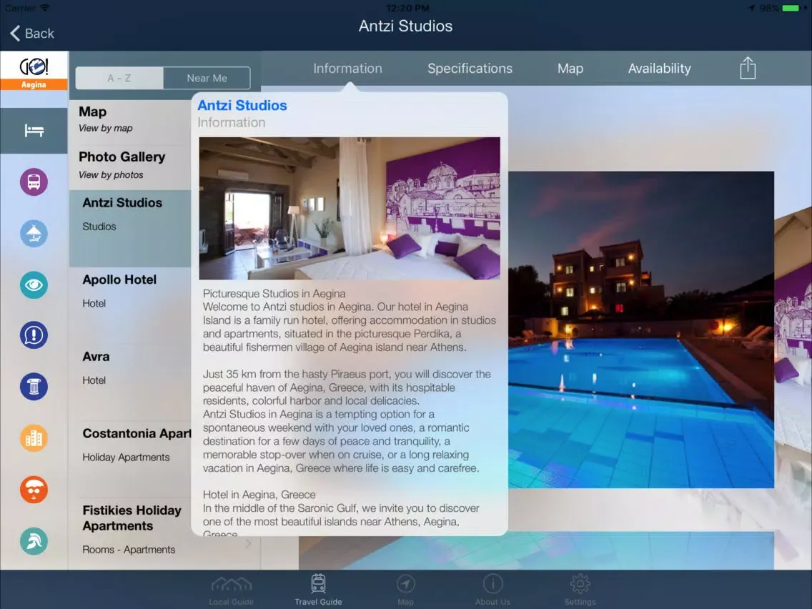 Aegina Amazing Travel Guide - Go! Aegina iPad 应用截图