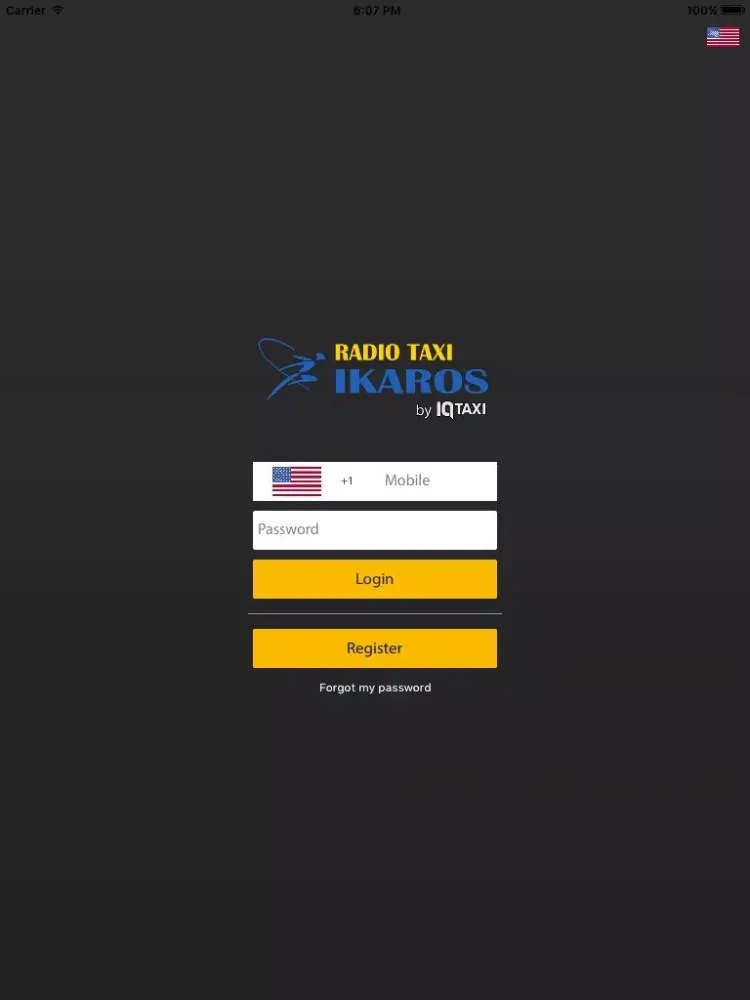 Ikaros Radio Taxi iPad  স্ক্রিনশট