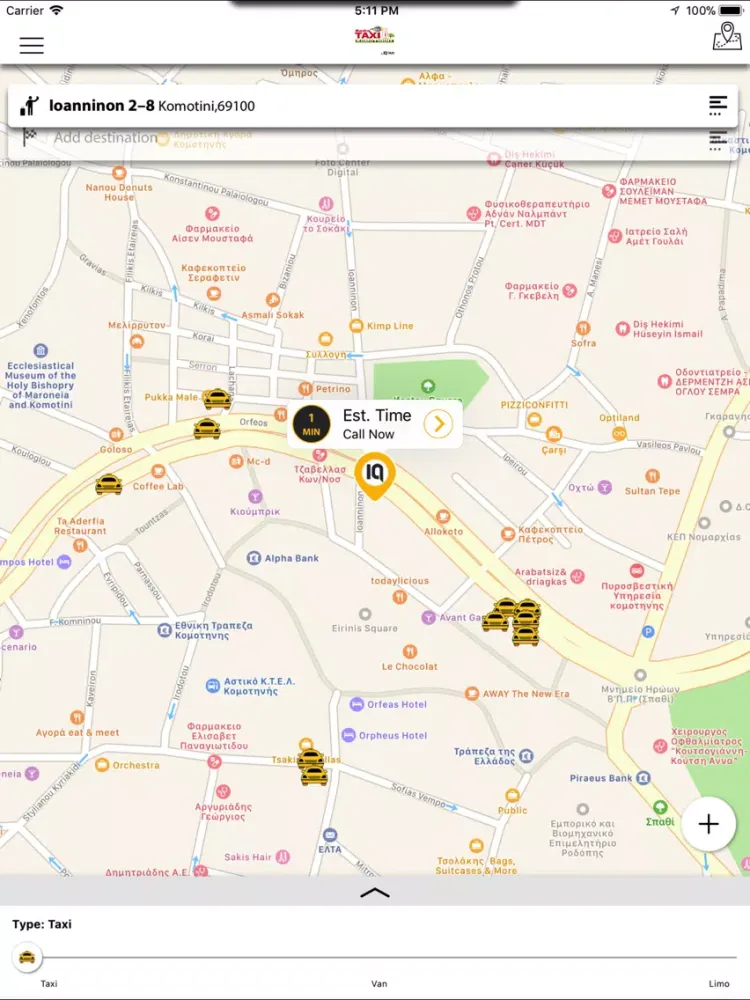 Radiotaxi Komotinis iPad  Screenshots