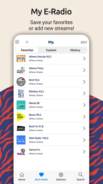 Capturas de pantalla de E-Radio - Stream greek music