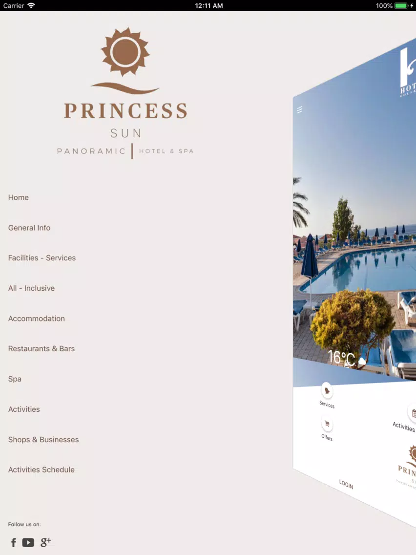 Ảnh chụp màn hình của Princess Sun Hotel iPad 