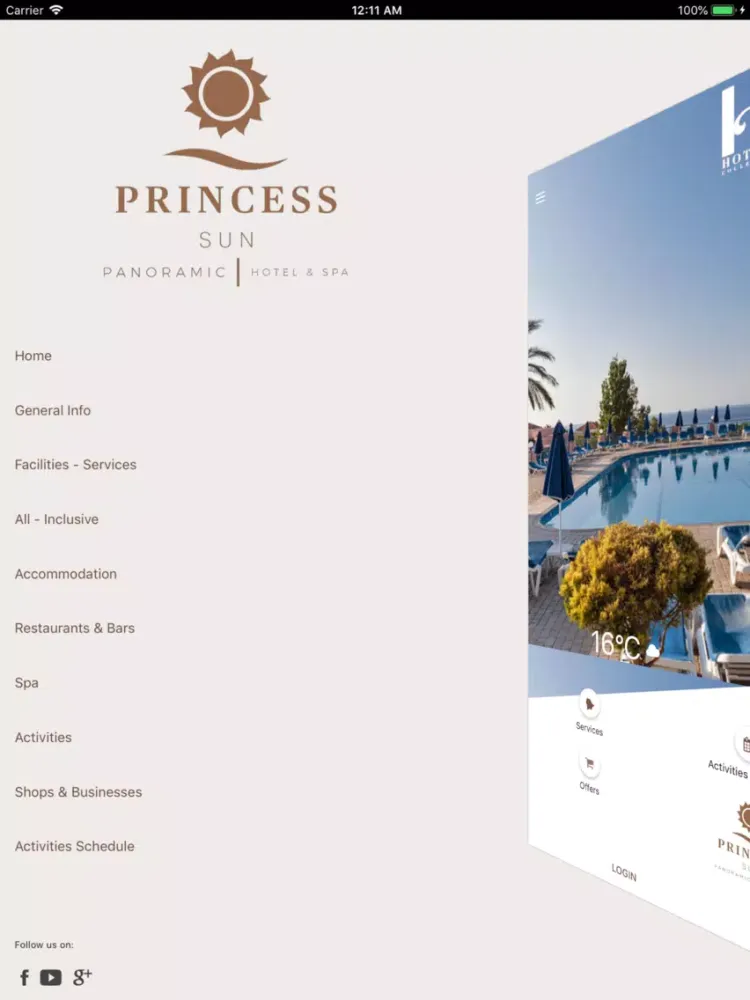 Screenshot di Princess Sun Hotel iPad 