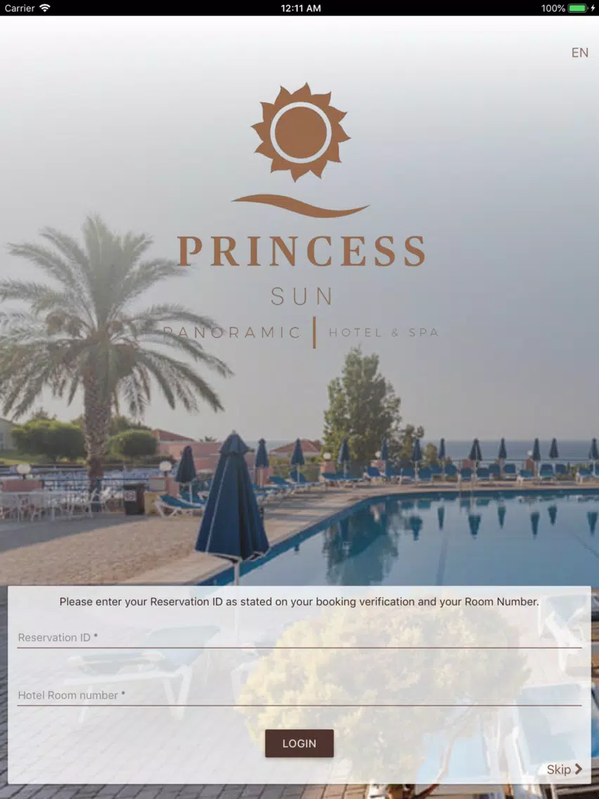 Ảnh chụp màn hình của Princess Sun Hotel iPad 