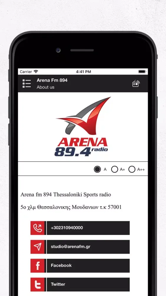 Ảnh chụp màn hình của Arena Fm 894