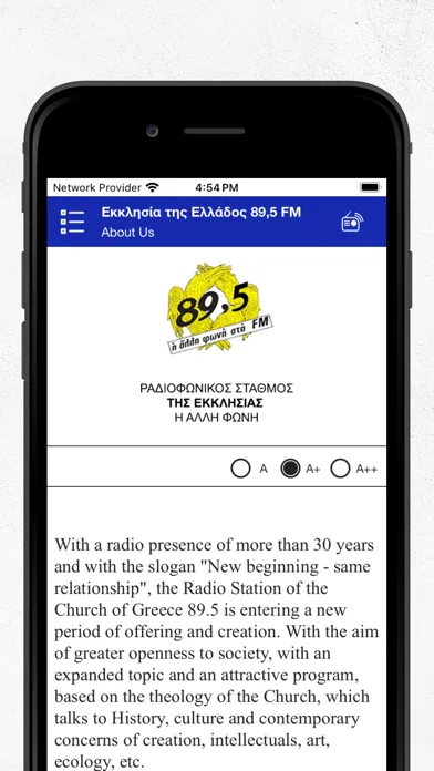 Εκκλησία της Ελλάδος 89,5 FM سکرین شاٹس