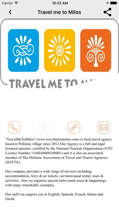 Milos Guide App Ekran Görüntüleri