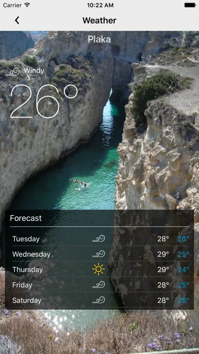 Milos Guide App Ekran Görüntüleri