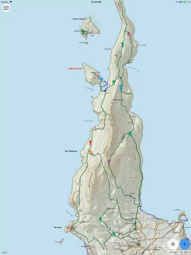 ภาพหน้าจอของ Crete: Gramvousa topoguide iPad 