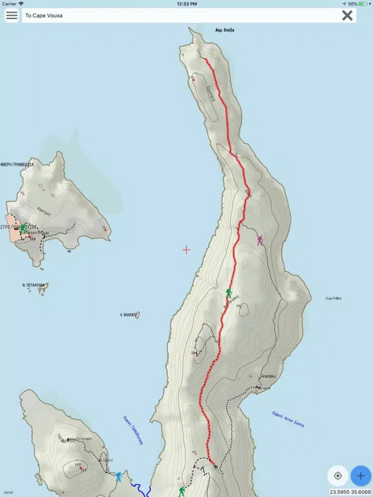 ภาพหน้าจอของ Crete: Gramvousa topoguide iPad 