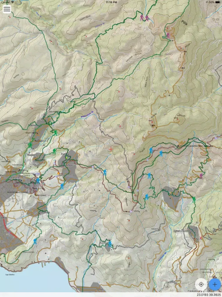 Central Pelion topoguide iPad  Ekran Görüntüleri