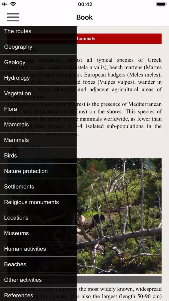 Tangkapan layar South Pelion topoguide