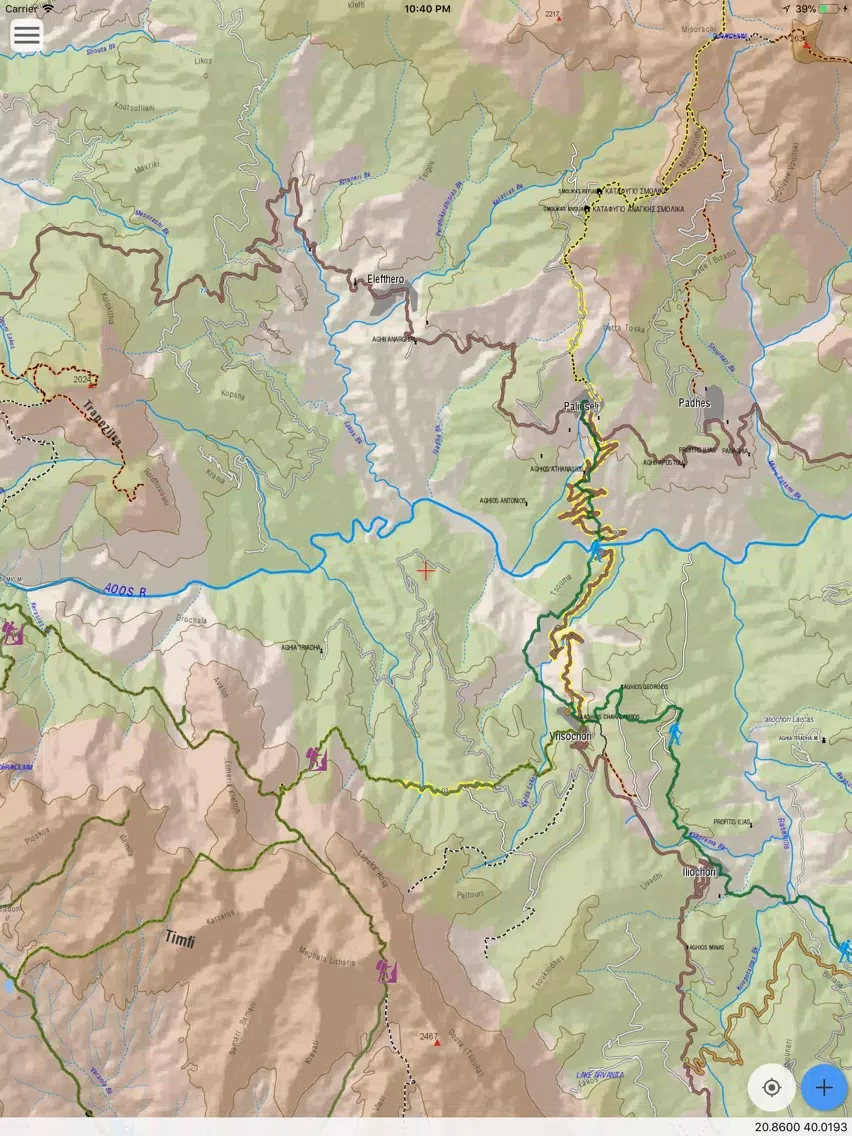 Capturas de pantalla de Zagori topoguide iPad 
