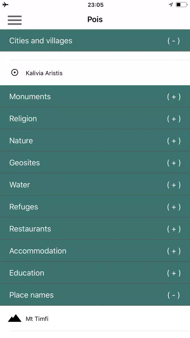 Capturas de pantalla de Zagori topoguide