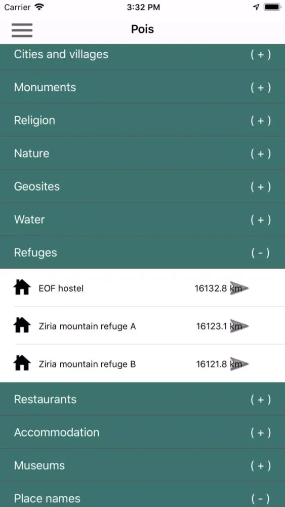 Tangkapan skrin Ziria topoguide