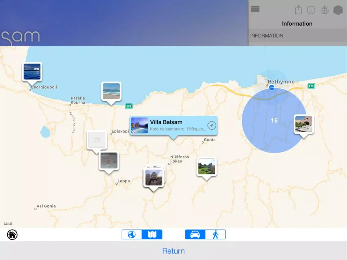 Tangkapan layar Villa Balsam iPad 