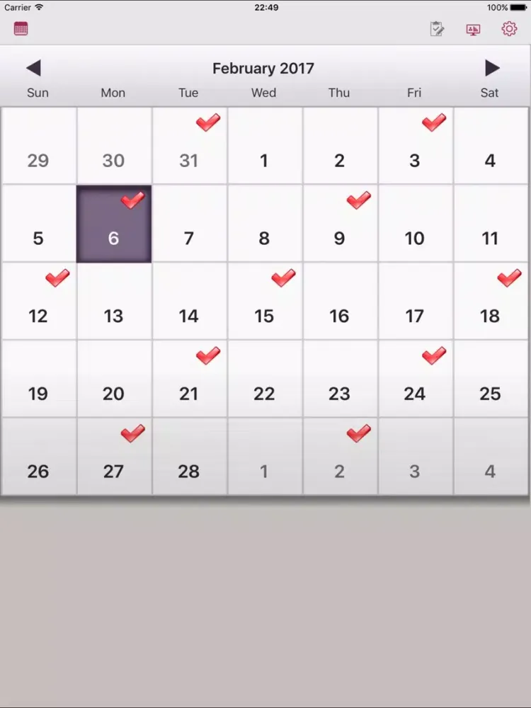 Ảnh chụp màn hình của Schedule work shifts iPad 