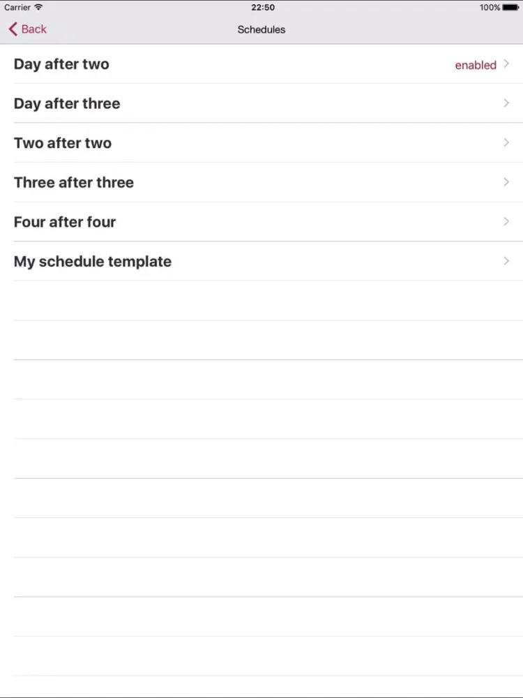 Ảnh chụp màn hình của Schedule work shifts iPad 