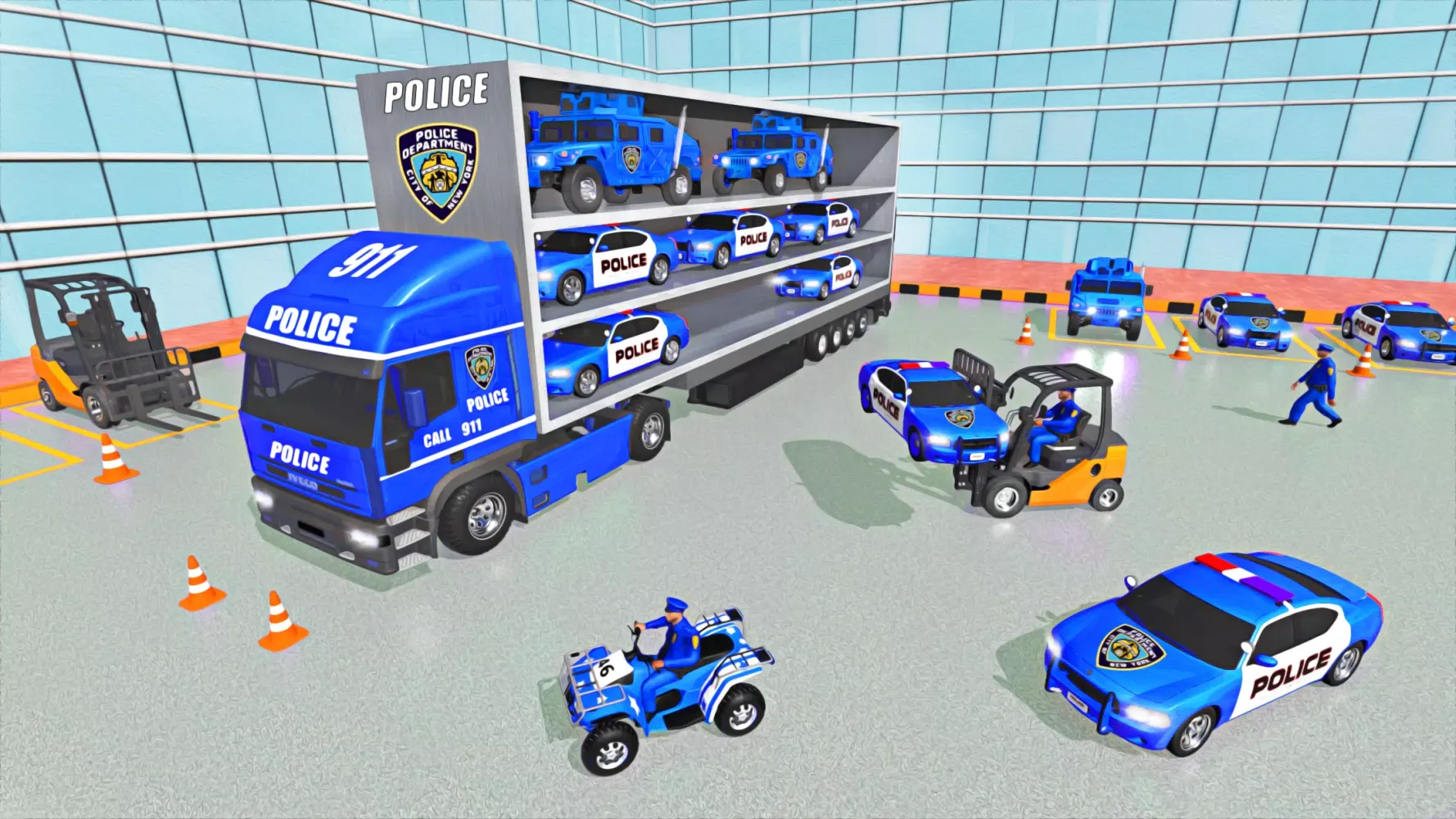 Police Vehicle Cargo Truck Sim স্ক্রিনশট