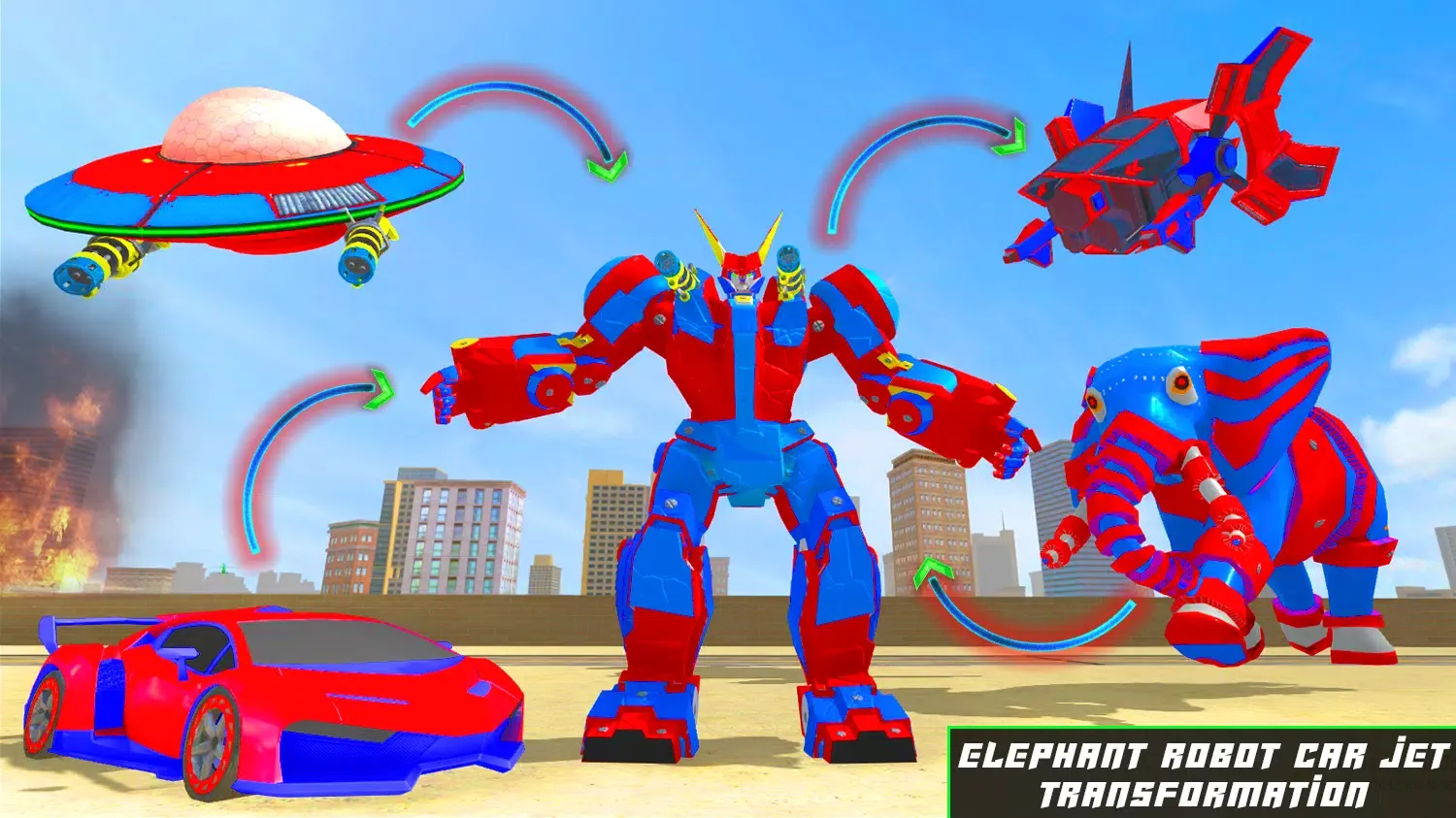 Grand Elephant Robot Jet game Screenshots