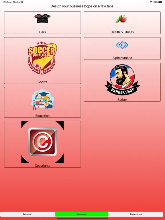 Business Logo Creator & Design iPad  Ekran Görüntüleri