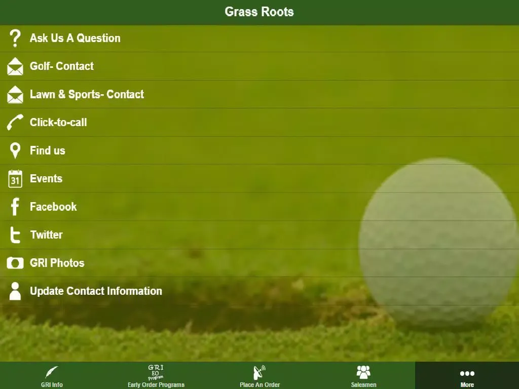 Captures d'écran de Grass Roots Turf Products iPad 